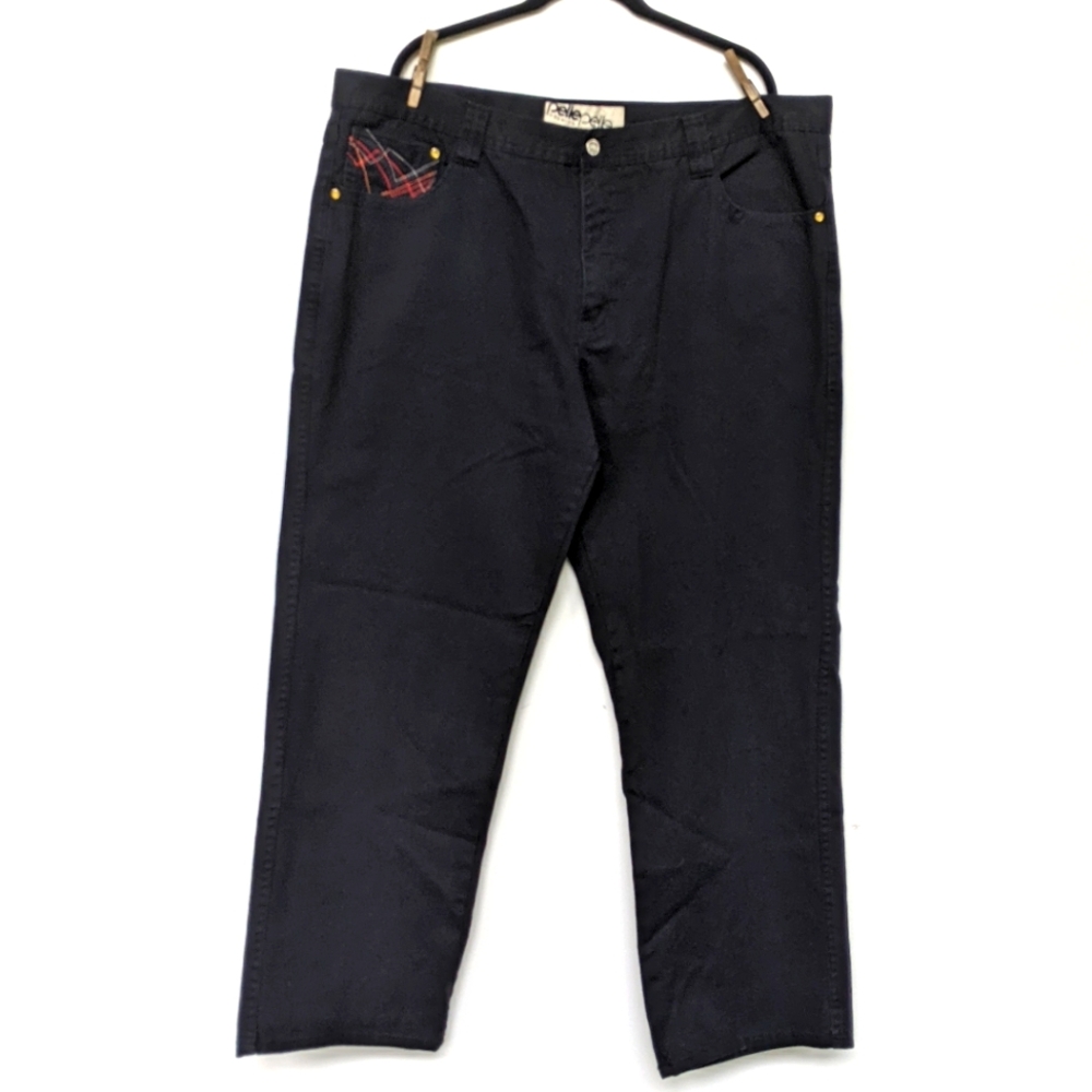 Pelle pelle Black Straight Jeans Premium Decorative Stitch 44 X 34